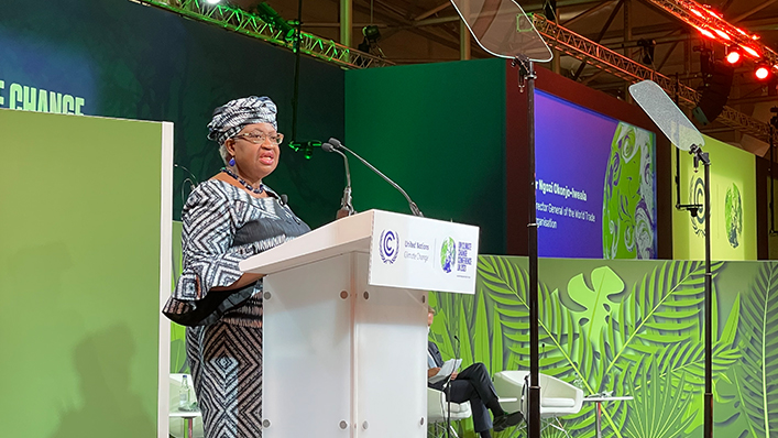 Ditjen Okonjo-Iweala menyoroti peran perdagangan dalam aksi iklim yang ambisius dan adil di COP26