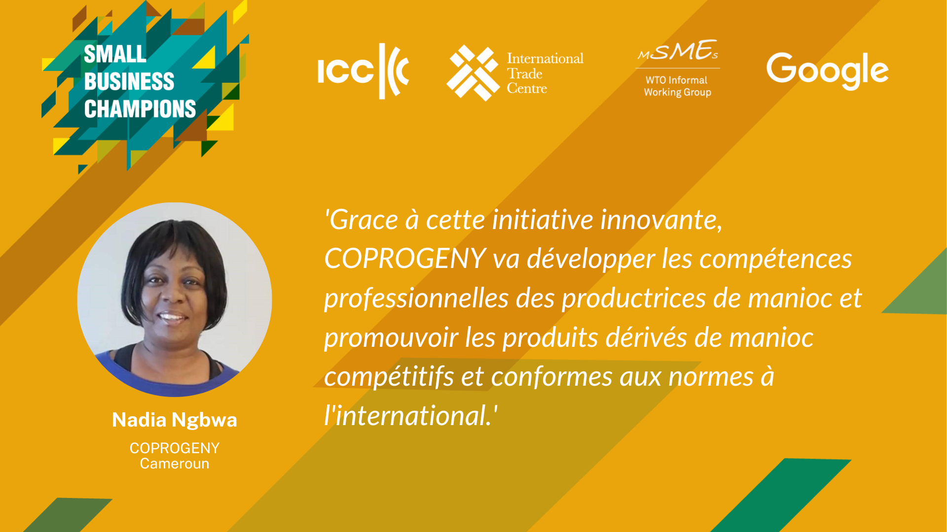 Laur&eacute;ats de l'initiative "Small Business Champions"